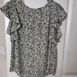 Ann Taylor Factory Multicolor Floral Blouse